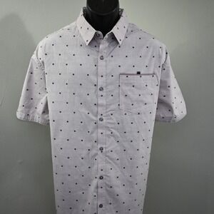 7Diamonds Button Up Mens XXL Geometric Short Sleeve Stretch Shirt SMK-6877